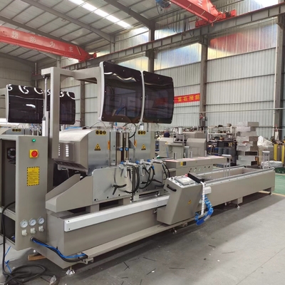 45 と 90 度 CNC アルミとUPVCの窓ドアとカーテン壁のためのダブルミトラ切断マシン
