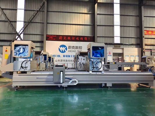 6000mm CNC ダブルヘッドミトラサー 45度アップVC窓枠切断機