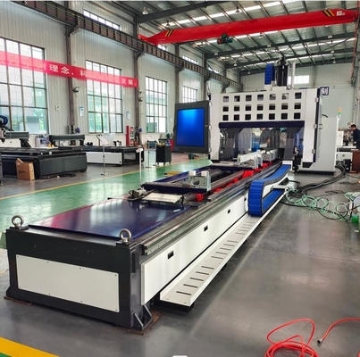 アルミ CNC 5 軸加工センター 300mm サーブブレードを持つ CNC 掘削と切断機械