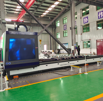 6500mm 7000mm 5軸 CNC アルミプロファイル加工センター 12kw プロワー スピンドル