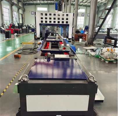 6500mm 7000mm 5軸 CNC アルミプロファイル加工センター 12kw プロワー スピンドル